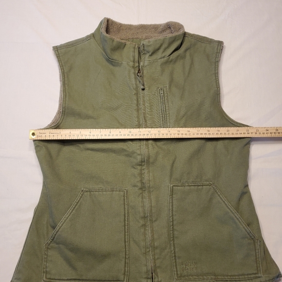 Lakin Mckey Women's Canvas Sherpa Lined Vest Olive Green Size 2XLR Farming Work - Picture 5 of 12
